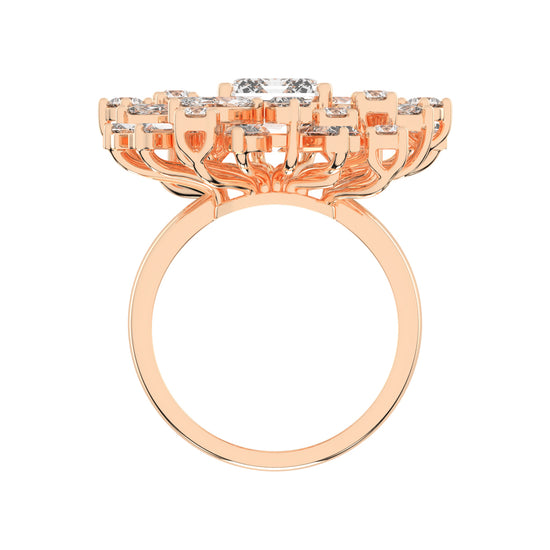 Modern Square-Cut Diamond Ring