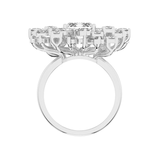 Modern Square-Cut Diamond Ring