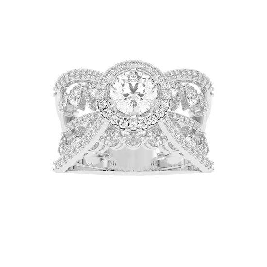 Diamond Sunburst Radiance Ring