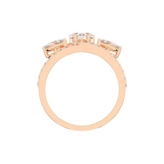 Romantic Heart Diamond Statement Ring