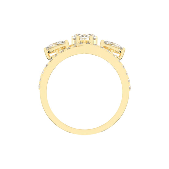 Romantic Heart Diamond Statement Ring
