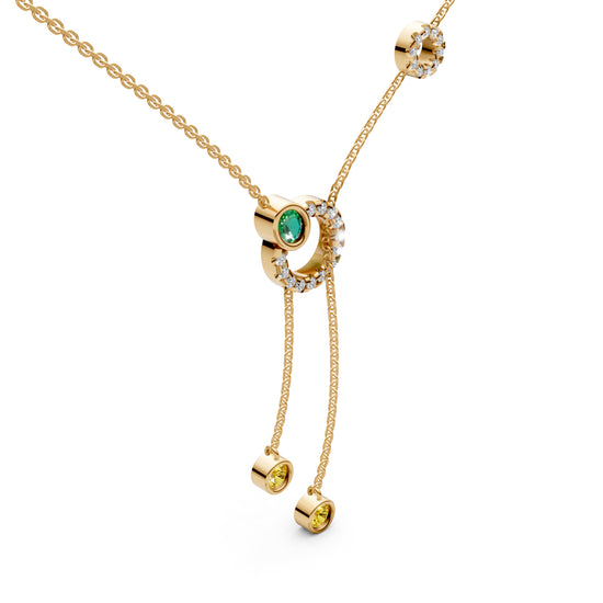 Oria Diamond Lariat Necklace