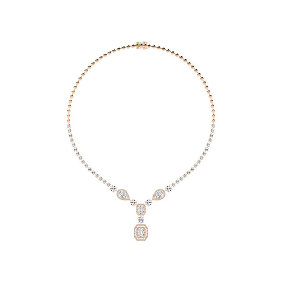 Regalia Radiant Emerald Tennis Necklace