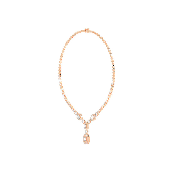Regalia Radiant Emerald Tennis Necklace