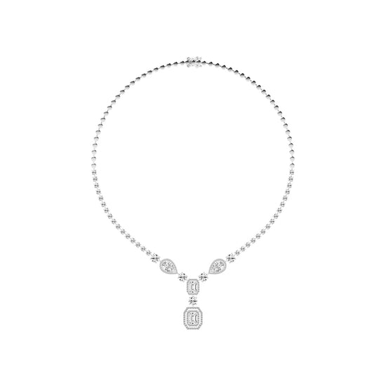 Regalia Radiant Emerald Tennis Necklace