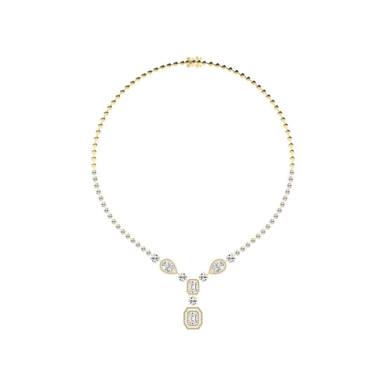 Regalia Radiant Emerald Tennis Necklace