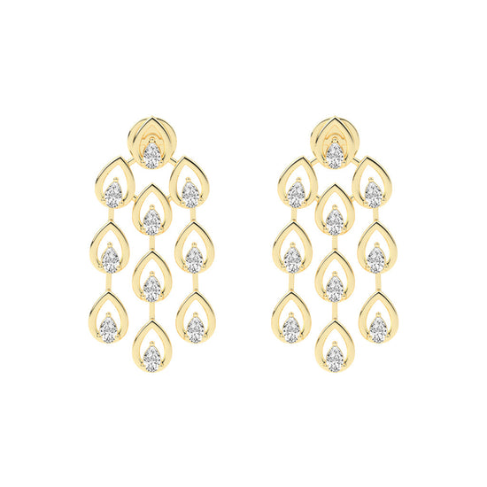 Radiant Teardrop Dangle Earrings
