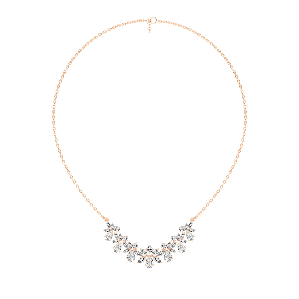 Elora Blossom Cluster Layered Necklace