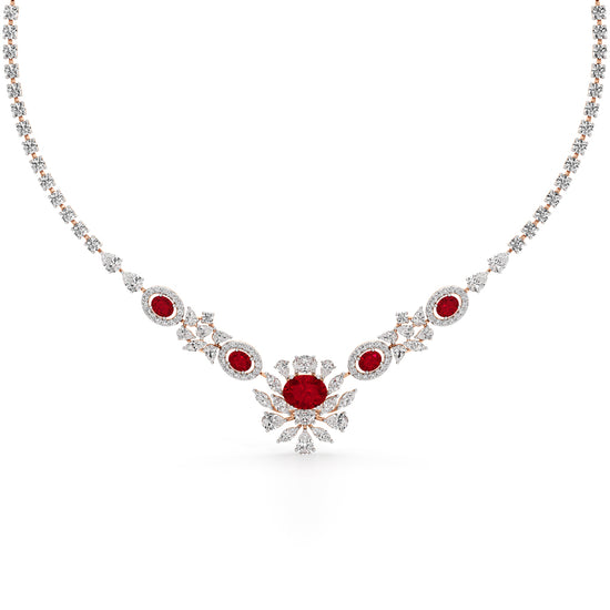 Regal Ruby Radiance Necklace