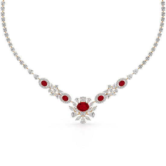 Regal Ruby Radiance Necklace