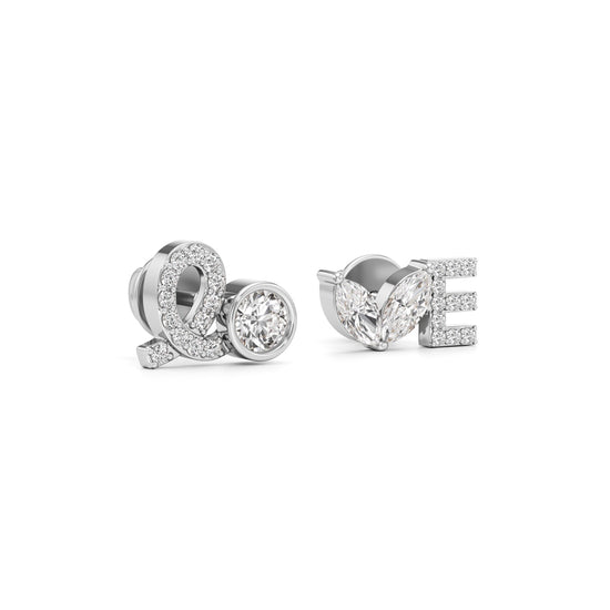 Diamond "Love" Stud Earrings