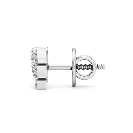 Diamond "Love" Stud Earrings