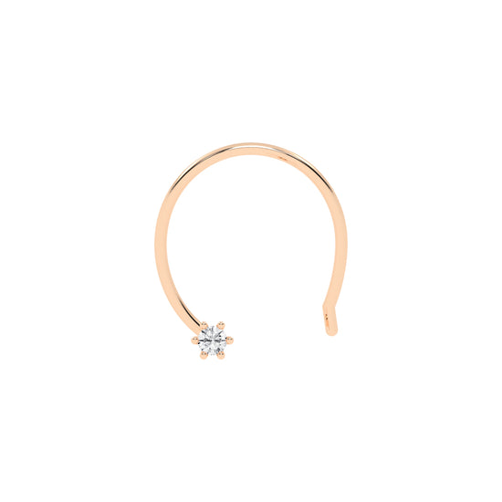 AuraFlora Diamond Nose Pin