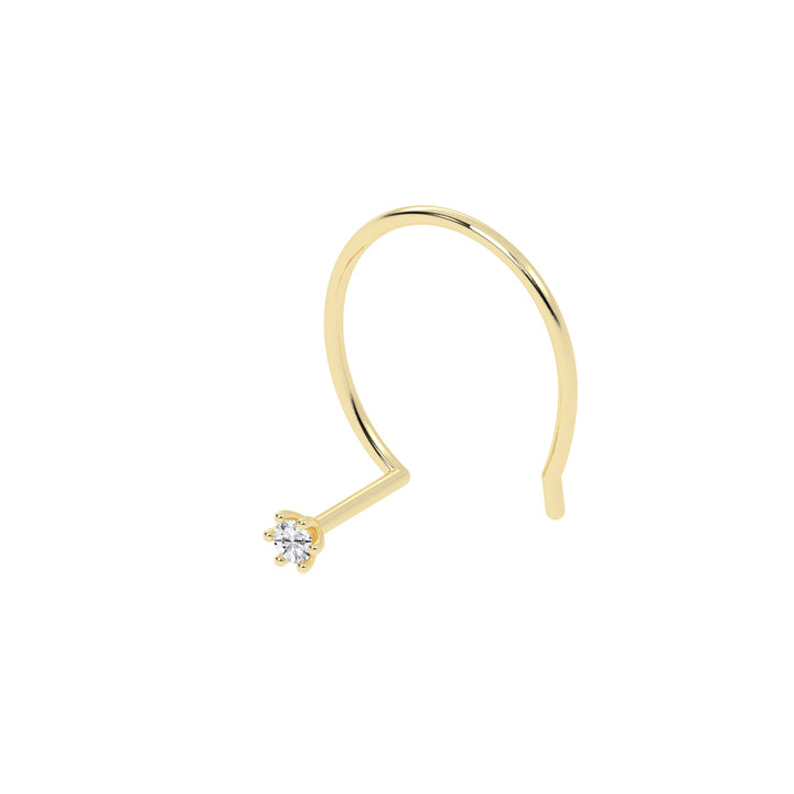 AuraFlora Diamond Nose Pin