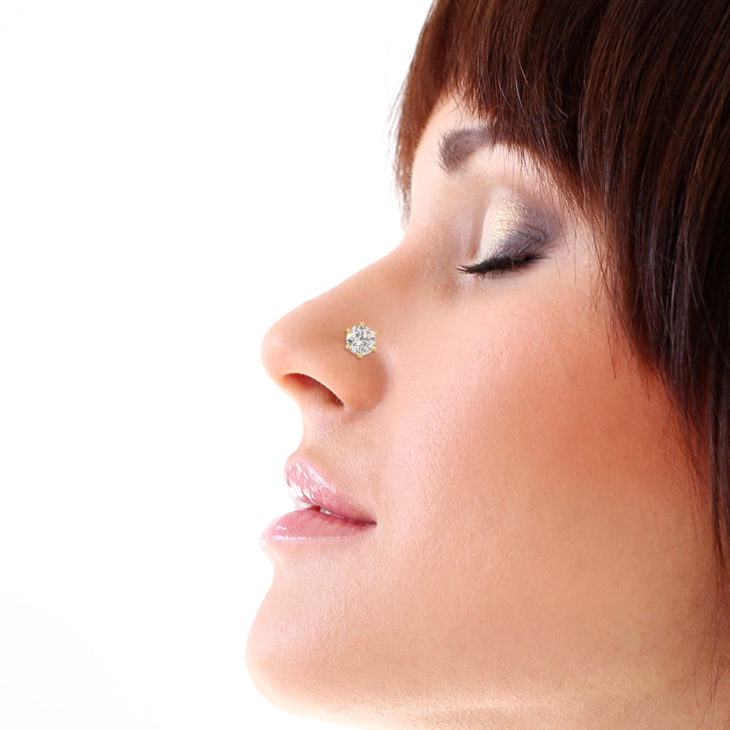 Brilliant Solitaire Nose Pin