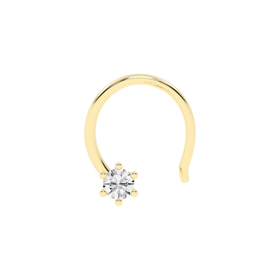 Eterna Bloom  6-Prong Round Diamond Nose Pin