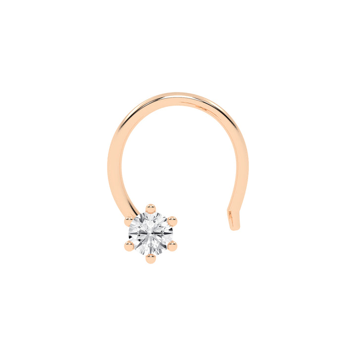Elysia Sparkle Classic Round Diamond Nose Pin