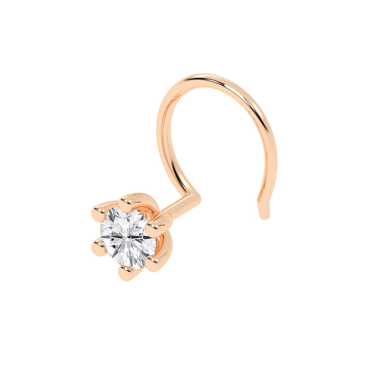 Celeste Bloom Floral Spark Diamond Nose Pin
