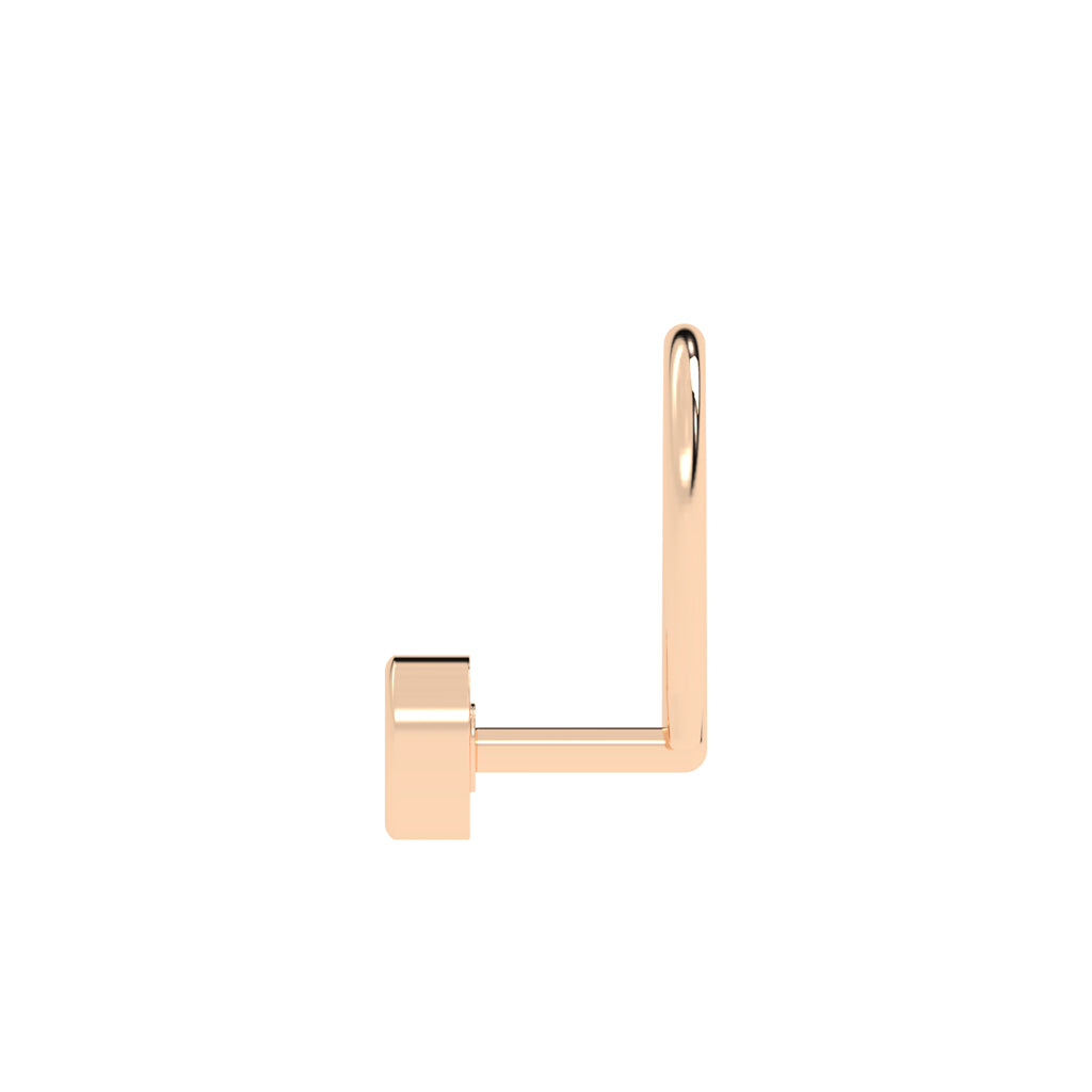Bezel Set Solitaire Nose Hoop