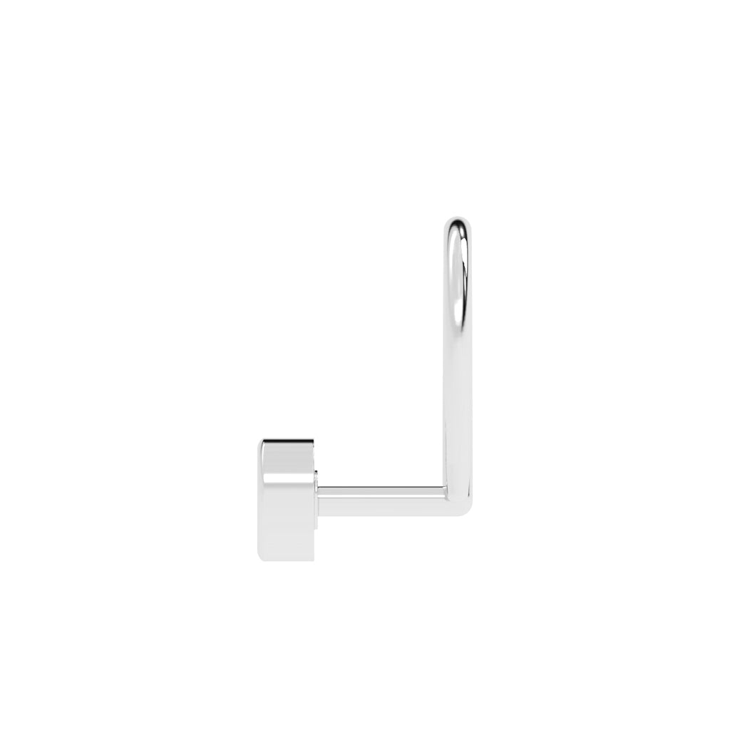 Bezel Set Solitaire Nose Hoop
