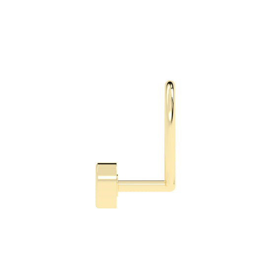 Bezel Set Solitaire Nose Hoop