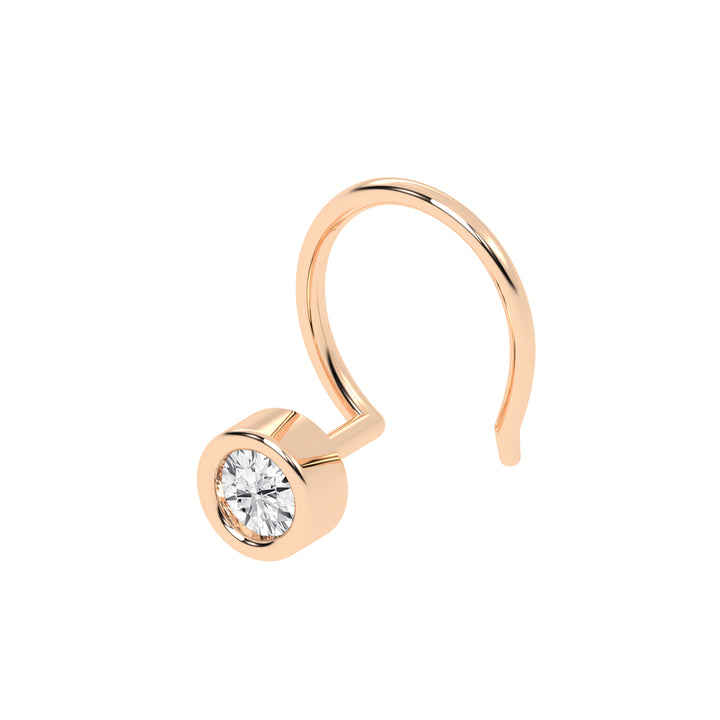 Aaria Glow Bezel Diamond Nose Pin