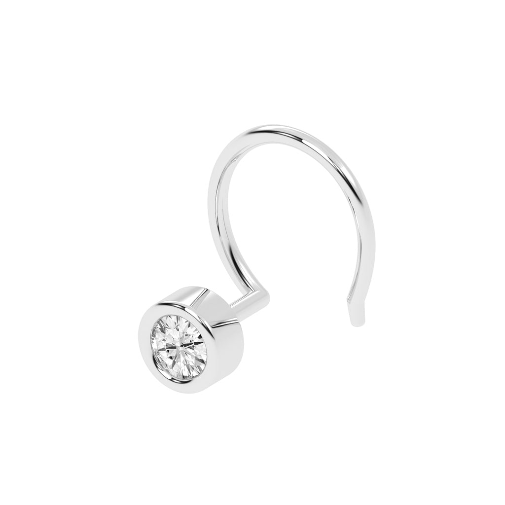 Aaria Glow Bezel Diamond Nose Pin