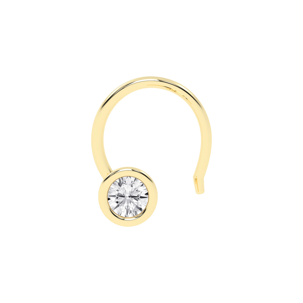 Aaria Glow Bezel Diamond Nose Pin