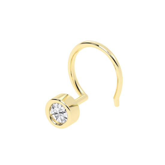 Aaria Glow Bezel Diamond Nose Pin