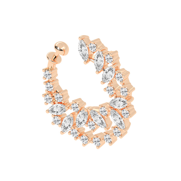 Luminous Diamond Swirl Piercing Stud Nose Pin