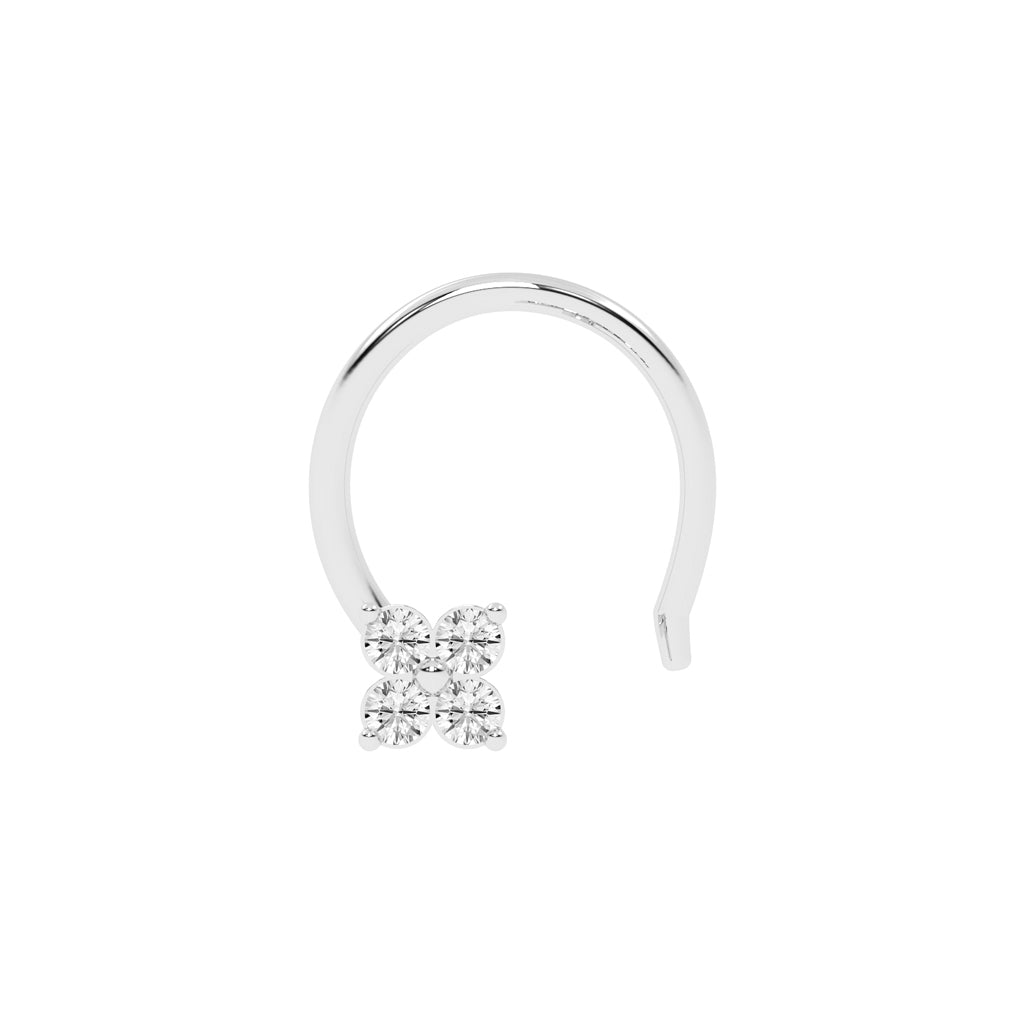 Dainty Floral Diamond Nose Pin