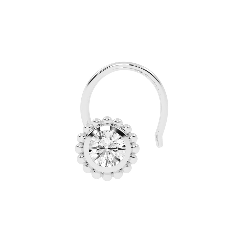 Elegant Beaded Frame Nose Pin