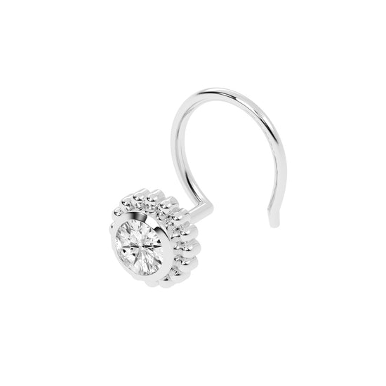 Elegant Beaded Frame Nose Pin