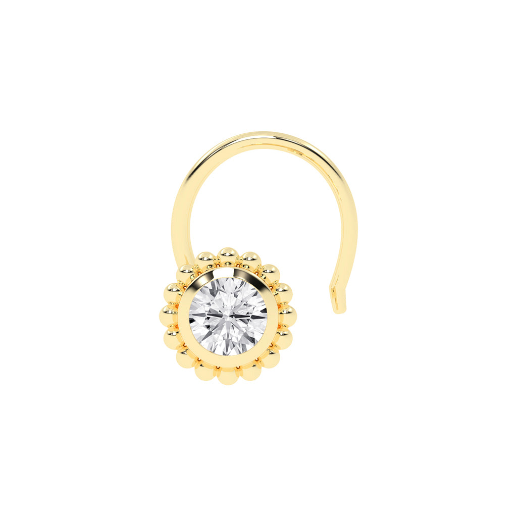 Elegant Beaded Frame Nose Pin