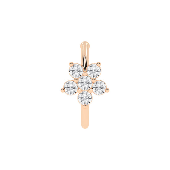 Blooming Diamond Floral Nose Pin