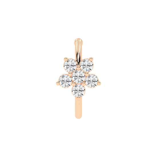 Blooming Diamond Floral Nose Pin