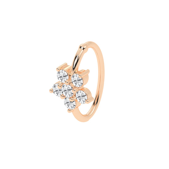 Blooming Diamond Floral Nose Pin