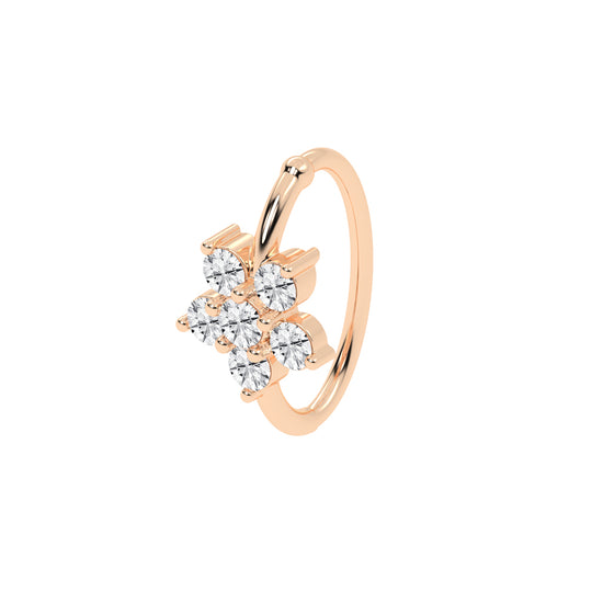 Blooming Diamond Floral Nose Pin