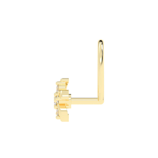 Dazzling Petal Sparkle Nose Stud