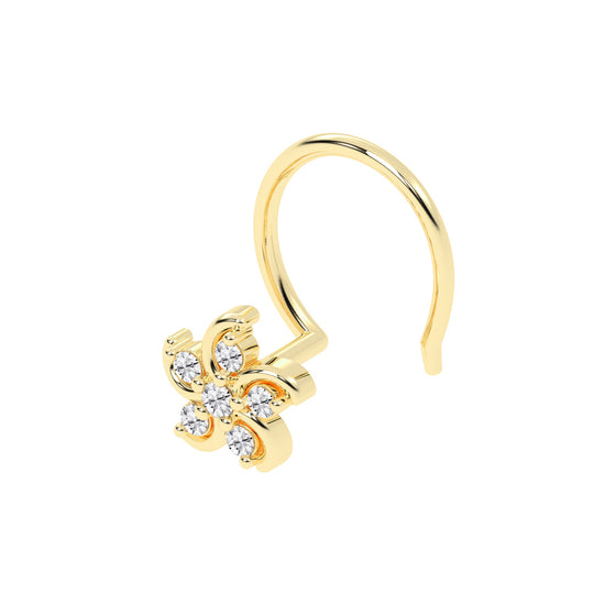 Dazzling Petal Sparkle Nose Stud