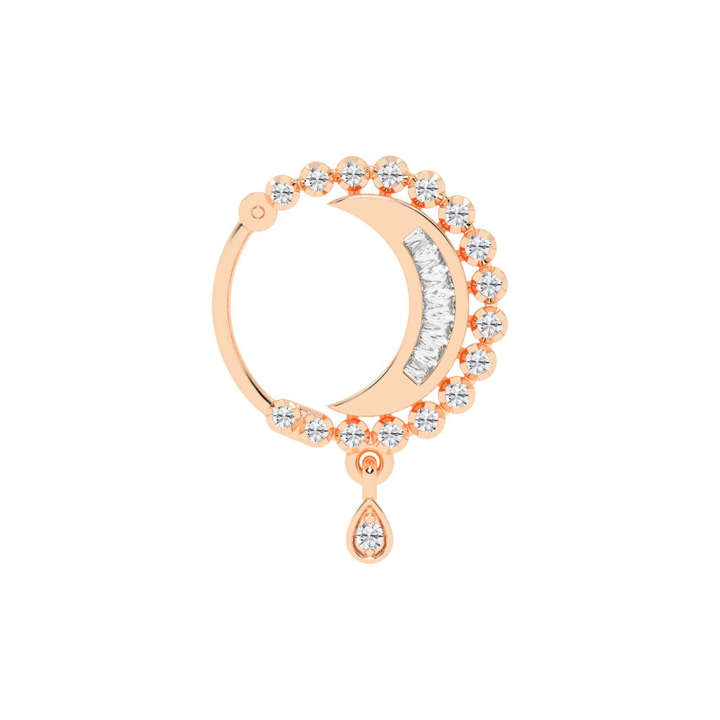 Lunar Glow Dangler Nose Pin