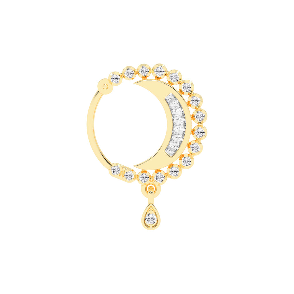 Lunar Glow Dangler Nose Pin