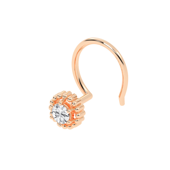 Luminous Beaded Halo Nose Pin