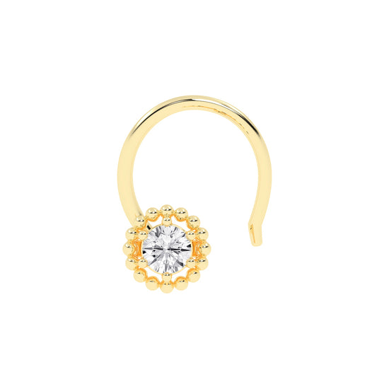 Luminous Beaded Halo Nose Pin