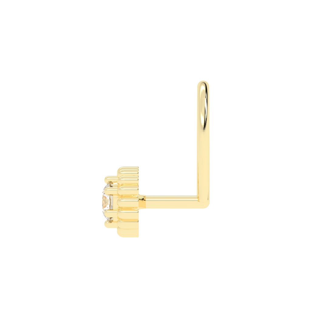 Luminous Beaded Halo Nose Pin