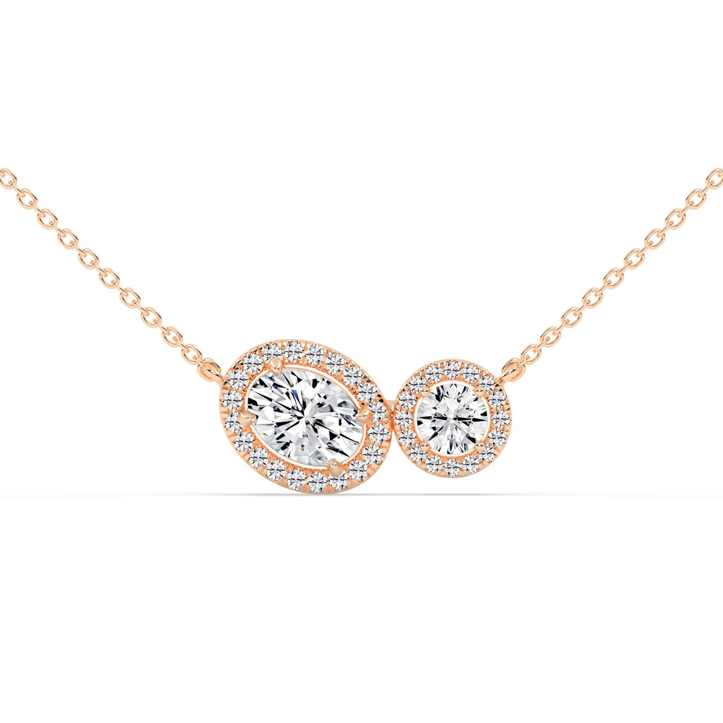 Marina Twin Style Halo Lab Diamond Pendant