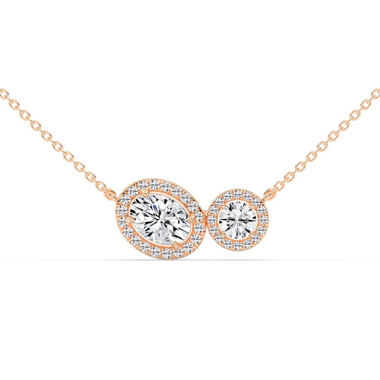 Marina Twin Style Halo Lab Diamond Pendant