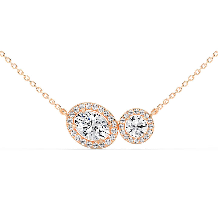 Marina Twin Style Halo Lab Diamond Pendant
