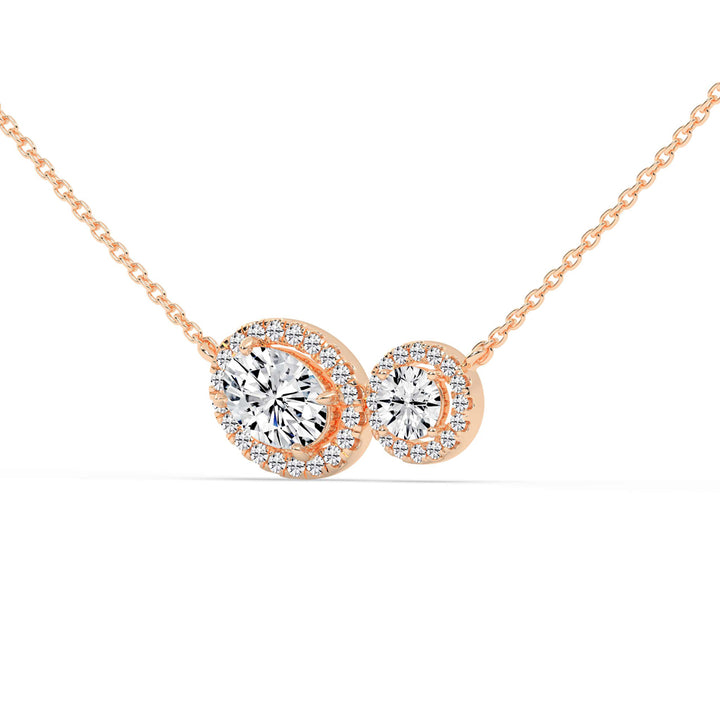 Marina Twin Style Halo Lab Diamond Pendant