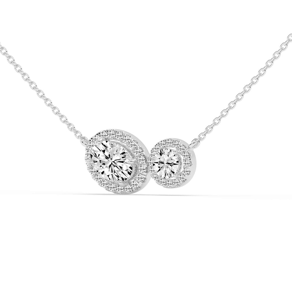 Marina Twin Style Halo Lab Diamond Pendant